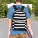 thumbnail image 4 of Easygdp Black And White Stripes Mochila Ligera de 15 Pulgadas para Estudiantes, Mochila Cómoda para la Escuela y Viajes, Correas Ajustables, 4 of 6