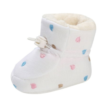 

Youmylove Baby Shoes Fleece Warm Short Boots Shoes Fashion Printing Non-Slip Breathable Boots Zapatos