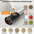 Gravity Electric Salt and Pepper Grinder Set, ABLEGRID Automatic Pepper