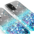 thumbnail image 3 of For Samsung Galaxy S20 FE Case w/ TPU Screen Protector Liquid Quicksand Glitter Cute Bling Girls Women [Shock Proof] for Samsung Galaxy S20 FE - Clear/Teal, 3 of 5