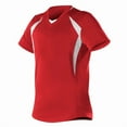 thumbnail image 2 of Alleson Athletic B36085132 Girls Short Sleeve Fastpitch Jersey, Gold & White - Extra Small, 2 of 7