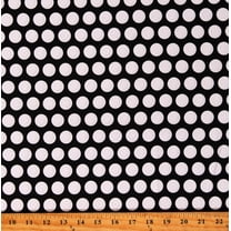 Cotton White Polka Dots on Black Mystique Circles Patterned Cotton Fabric Print by the Yard (C3084-BLACK)