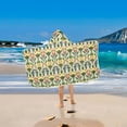 thumbnail image 5 of Toddler Hooded Beach Towel 24x50 Kids Bath Towels Soft Quick Dry for Swim Pool Boys Girls Onion Folk Art, 5 of 7