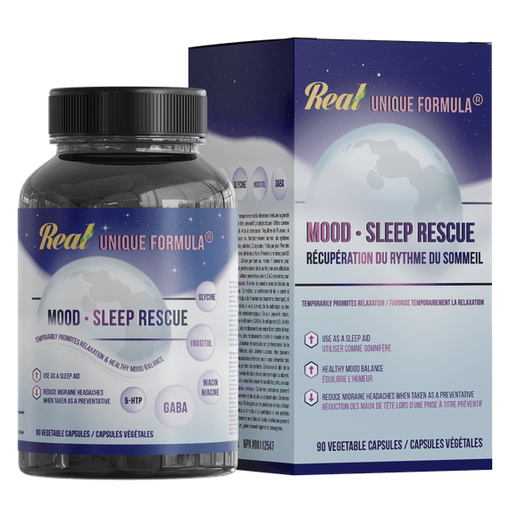 Unique Formula Top Mood Sleep Rescue Herbal Supplement for Adults  | 90 Capsules