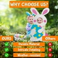 thumbnail image 6 of Easter Bunny Face Yard Stake, Easter Egg Hunt Party Decor, 6 of 6