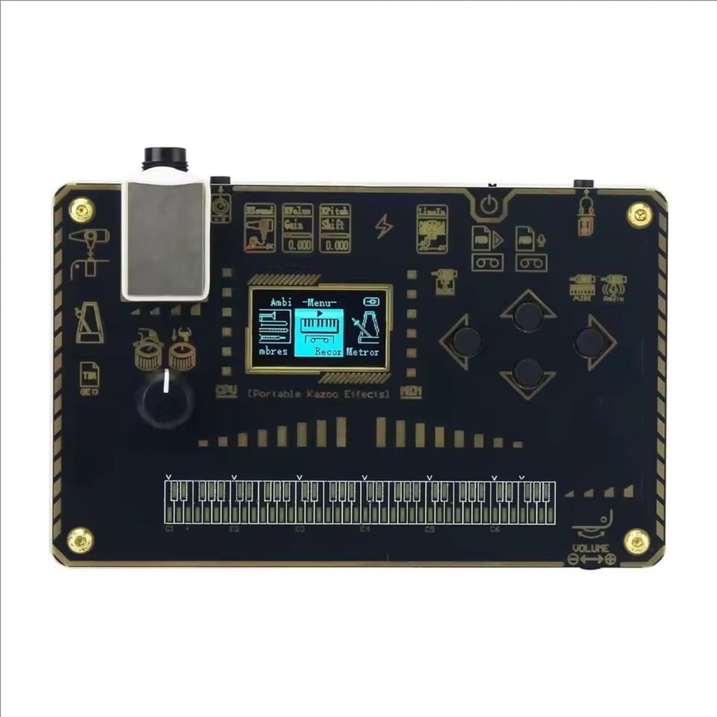 Professional Kazoo Guitar Effects Processor 24 Bit 48kHz Sampling 60+ Sound Presets Recording Metronome Built In
