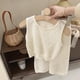 thumbnail image 2 of Girls Outfit Sets Summer Kids Casual Clothing For Girls Hollow Vest+Wide Leg Pants Children's Baby Girl Clothing Korean Version, 2 of 6