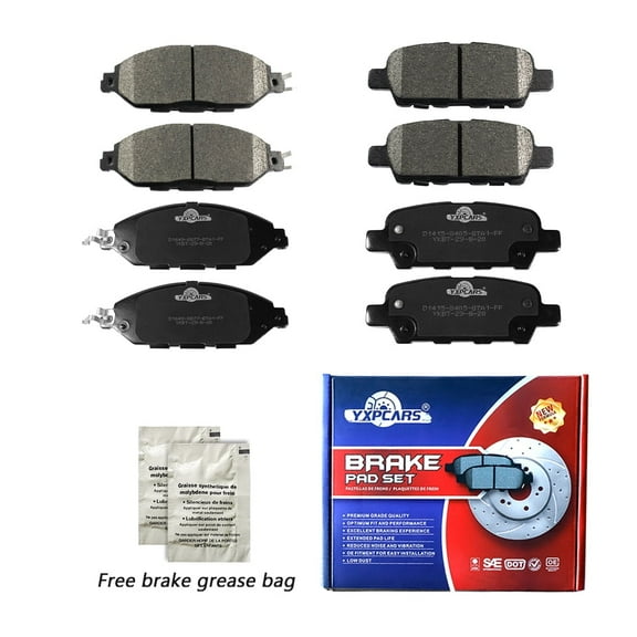 Front & Rear Ceramic Brake Pads for Nissan Murano Pathfinder Infiniti JX35 QX60