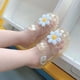thumbnail image 3 of Zapatos de gelatina con agujeros para niños pequeños y medianos de verano, sandalias de playa antideslizantes de princesa con girasol, estilo coreano, 3 of 6