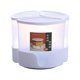 thumbnail image 4 of Dispensador de granos de rotanti de 3 compartimentos de 5,4 l, a prueba de humedad con tapa, cubierta extraíble para , Blanco Rejilla Blanca 5.4L-3 Macarena Contenedor de almacenamiento de arroz, 4 of 8