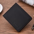 thumbnail image 4 of Multi-function Leather Bag Fashion Cross-section Storage Card Case Men's Wallet Slim Wallet Card Holder BLACK, 4 of 7