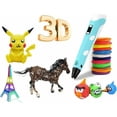 thumbnail image 1 of Aleko 3D Pen, 3D Printing Pen con PLA compatible y pantalla LCD, temperatura ajustable, lápiz 3D para niños azul ACTIVE Biensenido a ACTIVE, 1 of 5