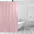 thumbnail image 2 of FREEAMG Pink Solid Color Shower Curtain Waterproof Fabric Bath Curtain with Hooks for Bathtub Bathroom Decor, 60 x 72 Inch, 2 of 6