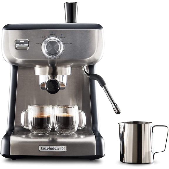 Calphalon BVCLECMP1 Temp iQ Espresso Machine with Steam Wand, Stainless