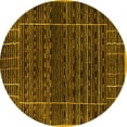 thumbnail image 1 of Ahgly Company Indoor Round Abstract Yellow Contemporary Area Rugs, 4' Round, 1 of 4