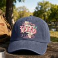thumbnail image 6 of SHE'S FROM TEXAS I CAN TELL Baseball Cap Classic Adjustable Unisex Low Profile Curved Brim Hat for Men Women Daily Wear, 6 of 7