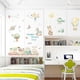 thumbnail image 2 of A set of animal wall stickers with hot air balloon, clouds, sun - wall decoration for children's room, baby room, living room, 2 of 5