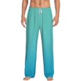thumbnail image 1 of Kdxio Teal Turquoise Pattern Men's Pajama Pants, Elastic Waist with Drawstring and Pockets, Comfortable Loungewear-X-Large, 1 of 6