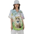 thumbnail image 4 of Siamese Hello Spring Time Flower Floral Nature Hawaiian Shirt Breathable Summer Unisex Merch Cat Lover Kitten Owner Gifts - 02031, 4 of 6