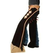 19JT Medium Tough 1 Suede Leather Cutting Show Horse Chaps Brown