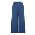 thumbnail image 4 of hlysgo Women's Wide Leg Pants Elegant High Waisted Asymmetrical Pant Business Casual Dress Trousers with Pockets Navy,2xL, 4 of 5