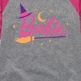thumbnail image 3 of Barbie - Barbie Witch Logo - Toddler And Youth Girls Raglan Graphic T-Shirt, 3 of 5
