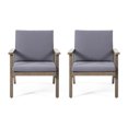 thumbnail image 2 of Outdoor Dark Grey Chair - Club Style With Wood, 30.53 In. Tall, 31.93 Wide, 25.9 Deep, 21.24 Lb In Wood Material,, 2 of 6