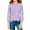 Purple, variant on ITSAME Girls Long Sleeve Shirts, Solid Color Round Neck Casual Rib Knit Top Orange 11T