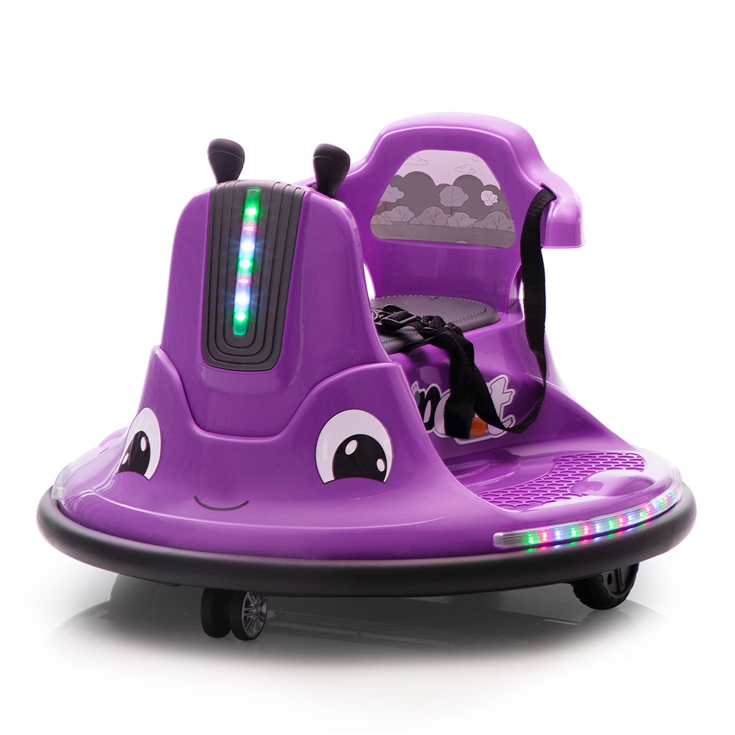 CIPACHO Toddlers Bumper Car, 12v Baby Electric Ride On Snail Shape Toy with Remote Control, LED Lights, 360 Degree Spin for Kids of Ages 3-9, Purple CIPACHO Toddlers Bumper Car, 12v Baby Electric Ride On Snail Shape Toy with Remote Control, LED Lights, 360 Degree Spin for Kids of Ages 3-9, Purple