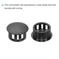 thumbnail image 4 of Tapones de agujero redondos negros de 16 mm (5/8') Uxcell 64 Pcs, tapones de agujero de nylon plástico tipo empotrado para insertar tapa de extremo para tubo de agujero de bloqueo, 4 of 6