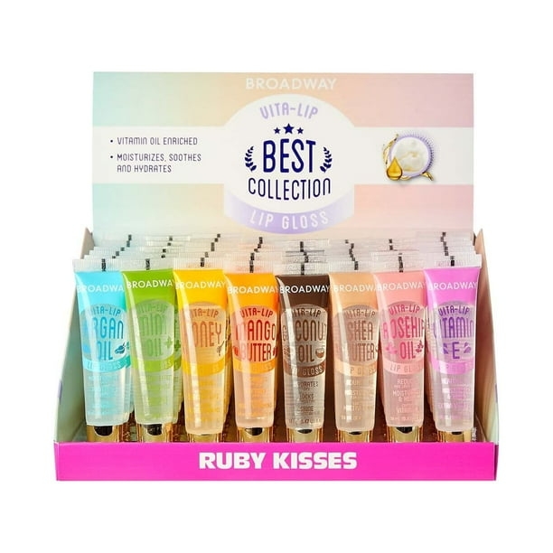 Brillo de labios Ruby Kisses Broadway Vita-Lip Clear (48 x 15 ml)