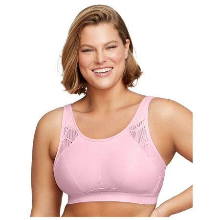 

Glamorise Full Figure Plus Size No-Sweat Mesh Sports Bra Wirefree #1068