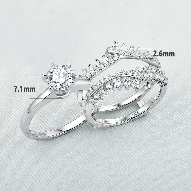 Newshe Wedding Rings for Women Engagement Ring Enhancer Band