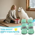 thumbnail image 6 of GASTROPOD 4Pcs Dog Booties,Teddy Pomeranian Breathable Dog Shoes Large Size Dogs,Snug Fit Dog Shoes for Hot Pavement,Green, 6 of 7