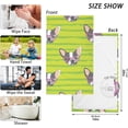 thumbnail image 3 of Dreamtimes Cute Dogs Green Patterned Hand Towels 2 PCS, Cotton Bath Towel for Drying Face Hands Body Decorative Water Absorbent Lightweight Towels for Bathroom Ktichen Travel Gym,16"x28", 3 of 7