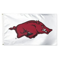 NCAA Arkansas White 3' x 5' Deluxe Flag