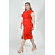 thumbnail image 2 of Vestido midi con detalle de hebilla Roman Fashion /Tallas Extras, 4392 (Rojo) rojo 36, 2 of 6