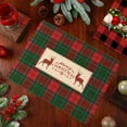 thumbnail image 6 of Ireezec Linen Christmas Placemats Set of 6 Heat Resistant Table Mats Holiday Dining Decor Washable Kitchen Mats for Christmas Party Thanksgiving Dinner, 6 of 6