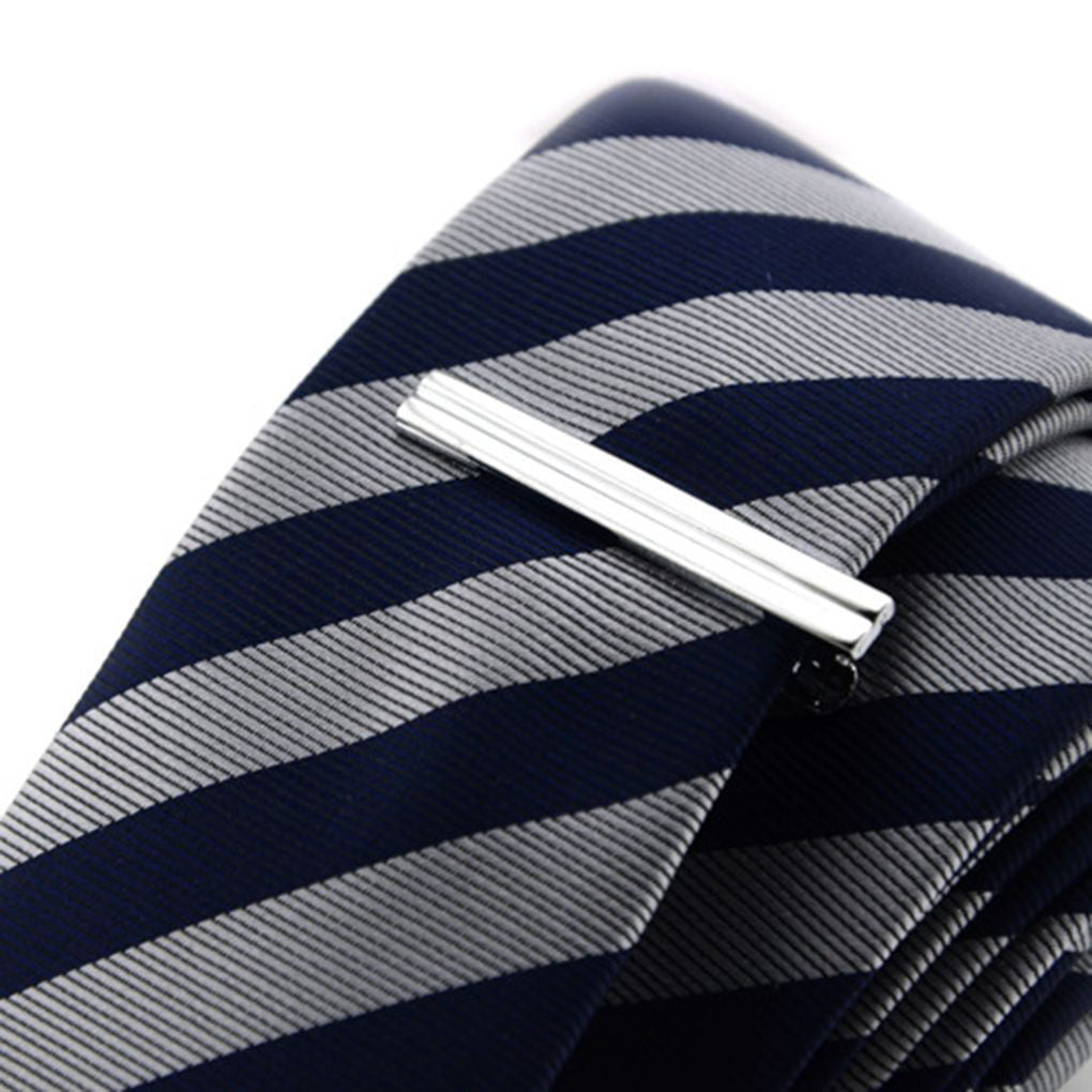 Men's Fashion Neckie Tie Clips Bar Set Executive Tie Bar Clip Brushed