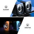 thumbnail image 3 of Minkissy 1Pair Gaming Speakers USB Powered Wired Computer Speakers with LED Light and Wide Compatibility for Home, 3 of 8