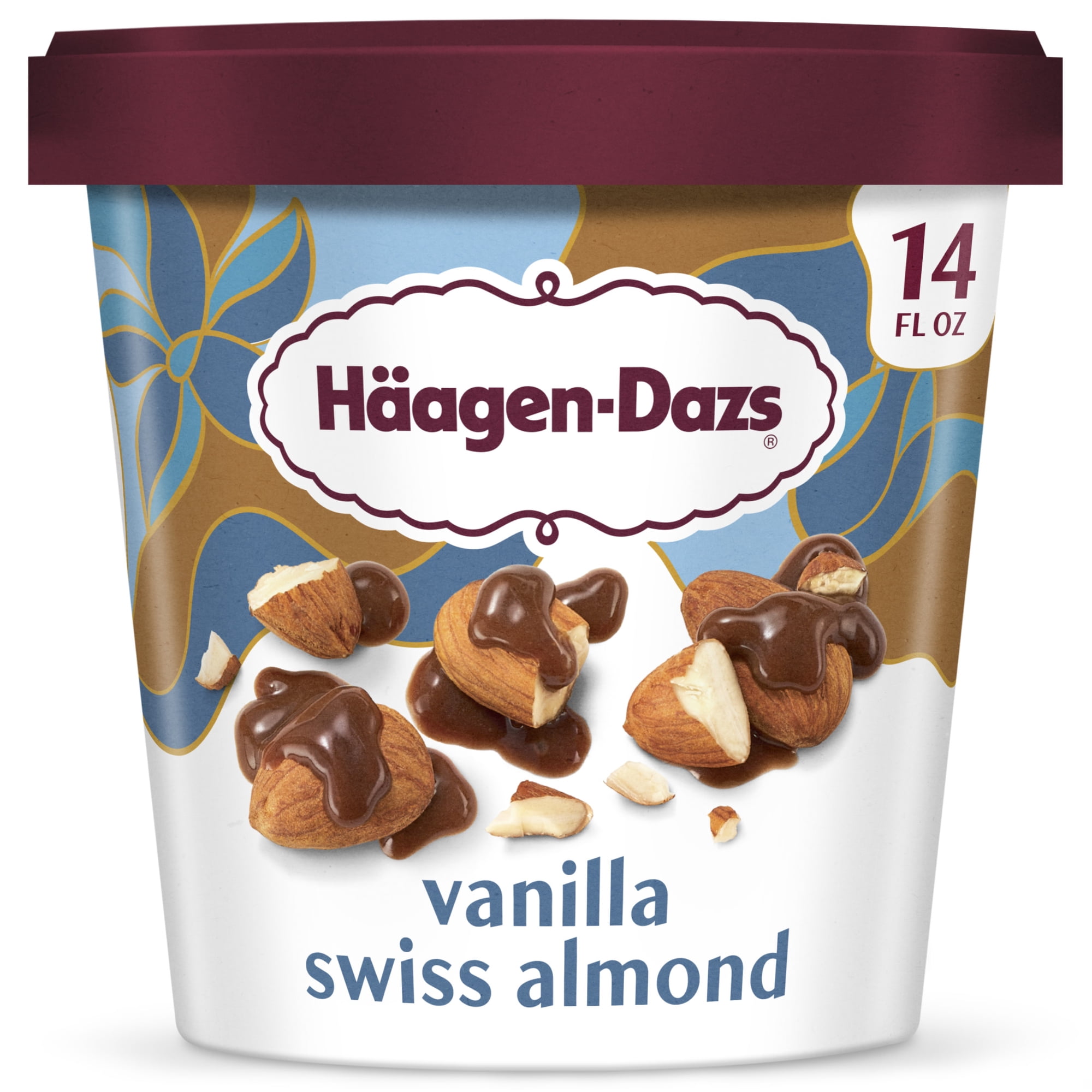 Haagen Dazs Vanilla Swiss Almond Ice Cream, Gluten Free, Kosher, 14 oz