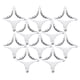 thumbnail image 1 of 10 globos de aluminio con forma de estrella de cuatro puntas de 10 pulgadas para decoración de aniversarios, bodas y fiestas (plateados), 1 of 5