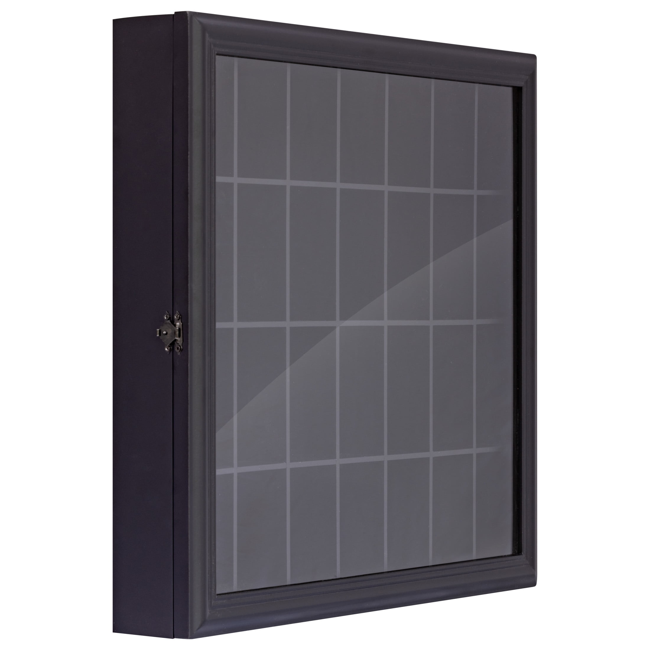 Gallery Solutions Black Display Case for Shot Glass Collection - Holds 28 Collectibles