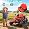 thumbnail image 3 of VIBESPARK 24V Ride on Toys with Remote Control, 3 in 1 Ride on Car, Ride on ATV for Kids with Trailer, 6 Wheel Kids Electric Car w/ Bluetooth, MP3, Music, Pink, 3 of 10