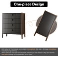 thumbnail image 6 of FURNIWAY Black Dresser for Bedroom, 4 Drawers Dresser Wood Storage Tower Clothes Organizer, Chest of 4 Drawers, Large Capacity Storage Cabinet, Nightstand for Bedroom, Hallway, Entryway, 6 of 8