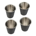 Better Homes & Gardens 4Count Stainless Steel Shot Glasses in Black