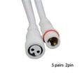 thumbnail image 1 of 5 Pairs IP65 Waterproof 2/3 Pin 22AWG Wire LED Male Female Cable Connector 20cm LED Light Strip Connector Cable Connector white-2pin, 1 of 5