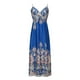 thumbnail image 5 of Vestido hasta el tobillo con estampado sin mangas suelto con cuello en V bohemio a la moda para mujer Fridja  hj5220, 5 of 9