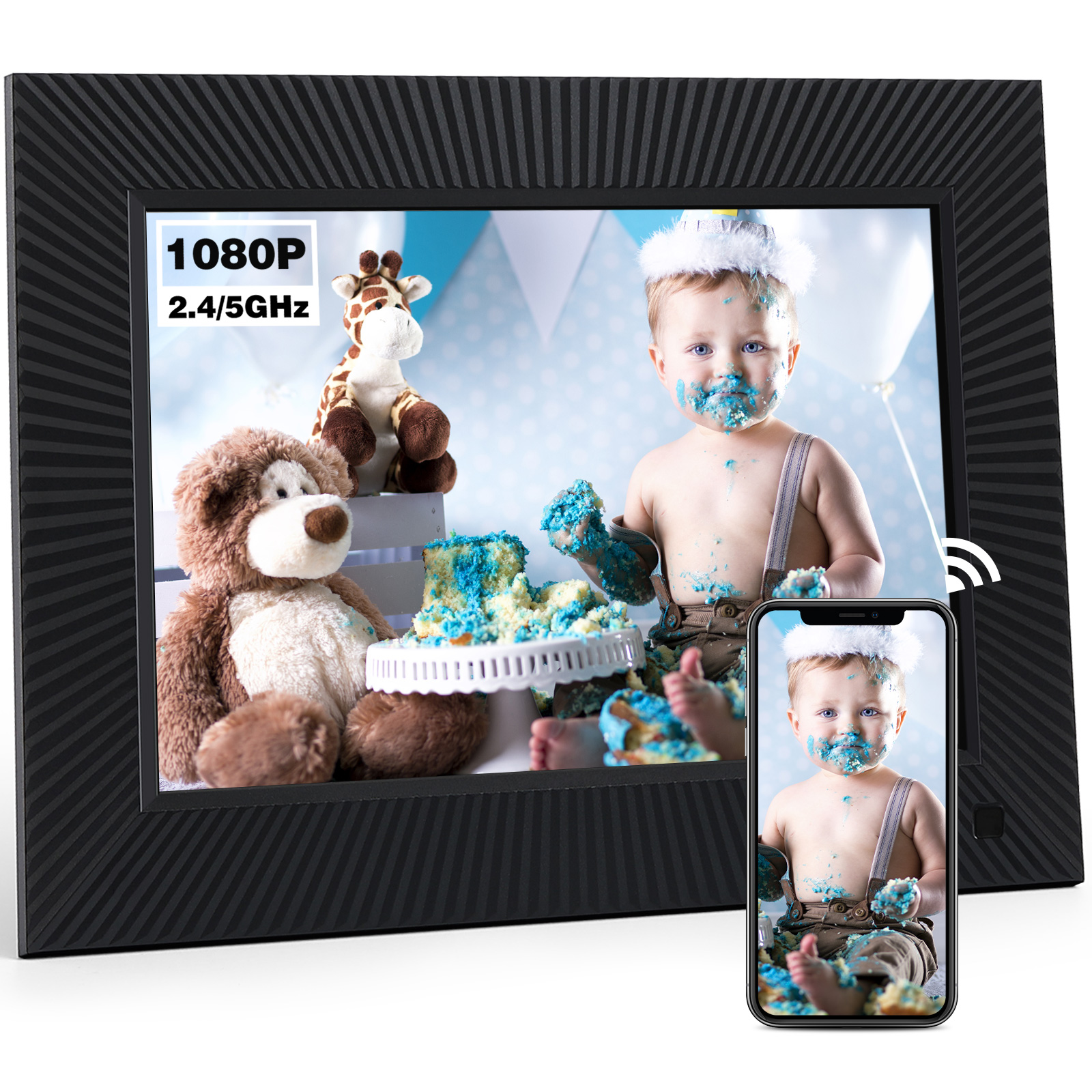 BSIMB 32GB Dual Band WiFi Digital Photo Frame 10.1 Inch, 1920x1200 FHD