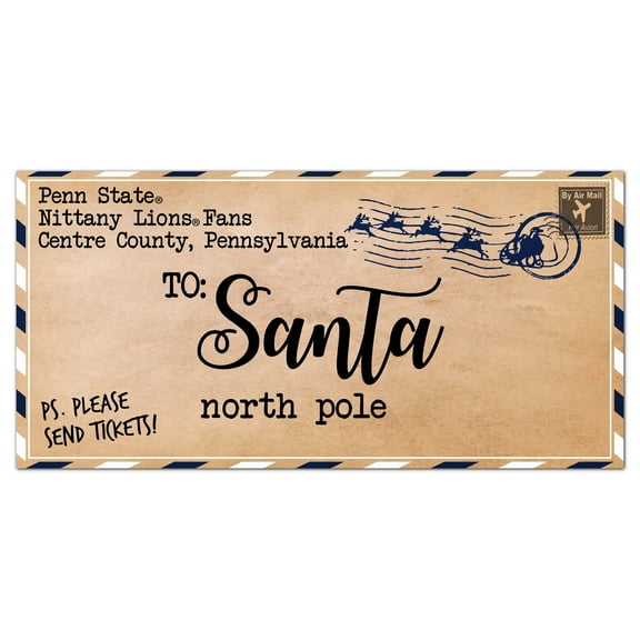 Penn State Nittany Lions 6'' x 12'' Letter to Santa Sign
